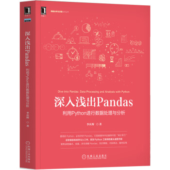 《深入浅出Pandas：利用Python进行数据处理与分析》[89M]百度网盘|pdf下载|亲测有效